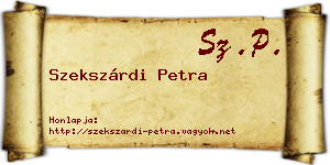 Szekszárdi Petra névjegykártya
