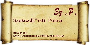 Szekszárdi Petra névjegykártya